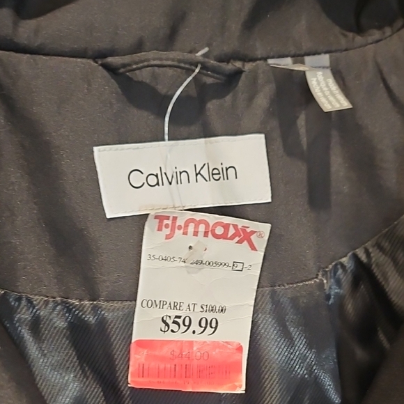 Calvin Klein Black Trench Coat for Women - Picture 3 of 5